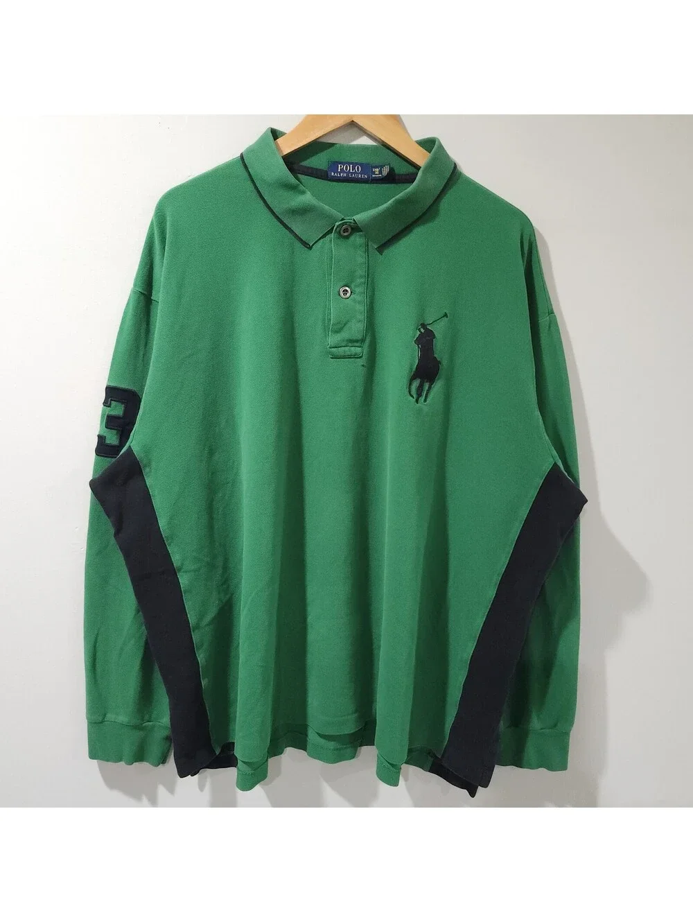 Polo Ralph Lauren Rugby Shirt Mens 3XB Big Pony Logo Long Sleeve Preppy Classic